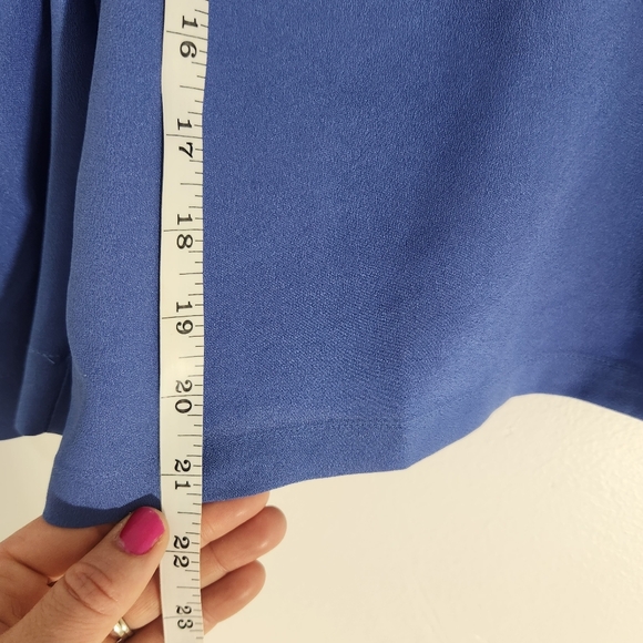 Ann Taylor Shirred Button Back Top in French Riveria size small petite - Picture 10 of 10